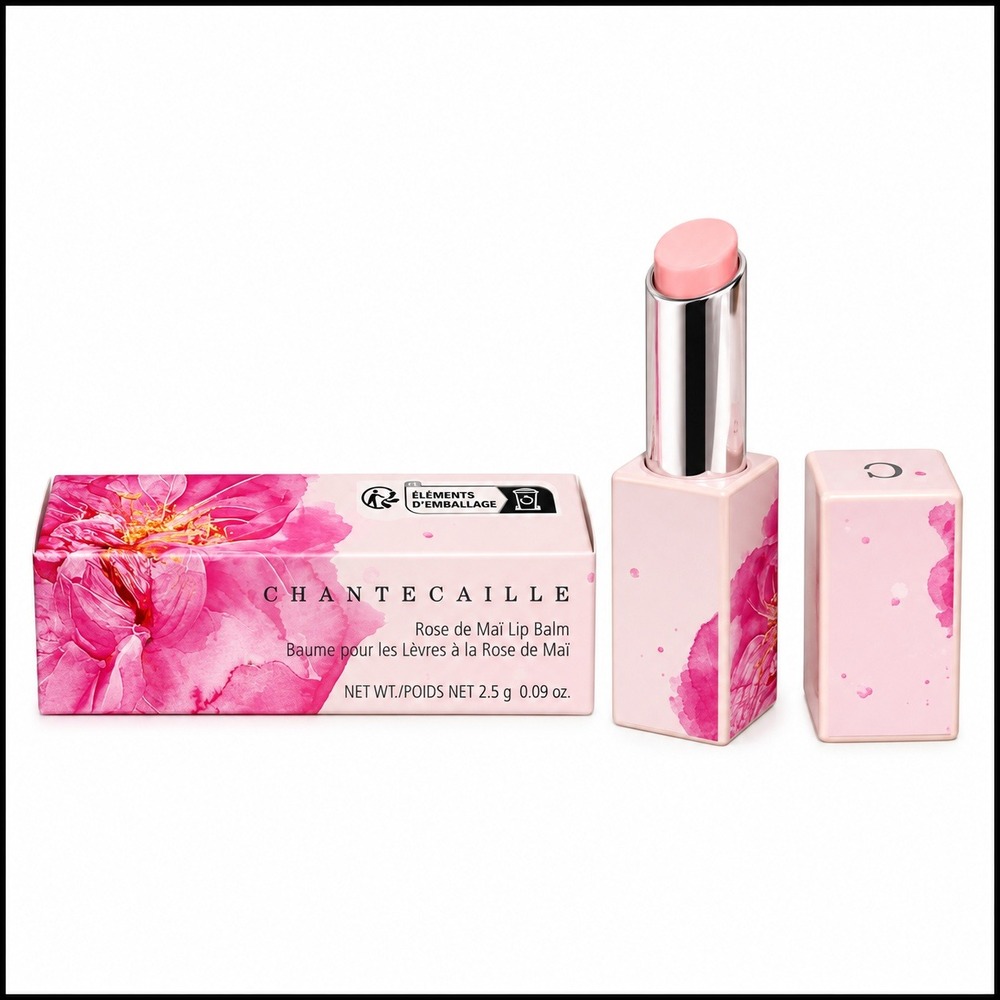 Chantecaille Rose de Mai Lip Balm 2.5g 0.09oz Pink Floral Case Made in Italy